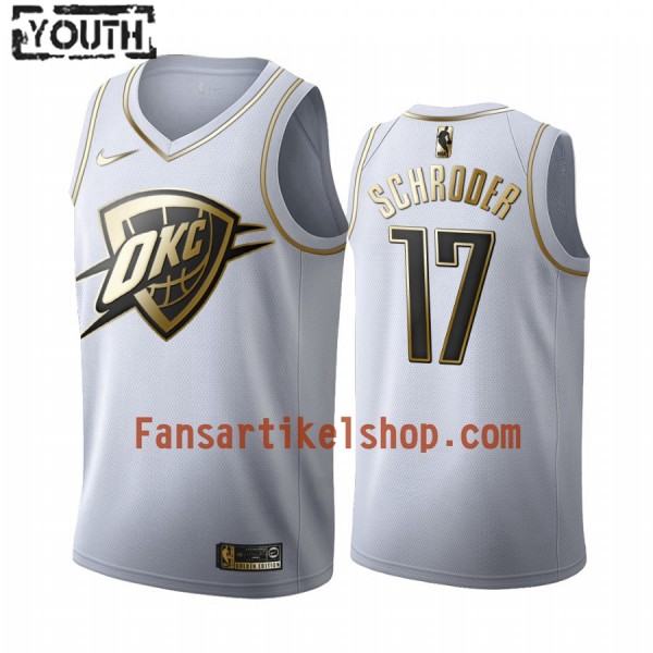NBA Oklahoma City Thunder Trikot Dennis Schroder 17 Nike 2019-2020 Weiß Golden Edition Swingman - Kinder